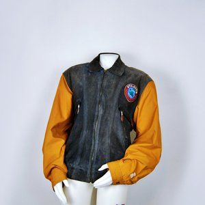 Rugged Terrain X Starter Rare 90's Leather Jacket